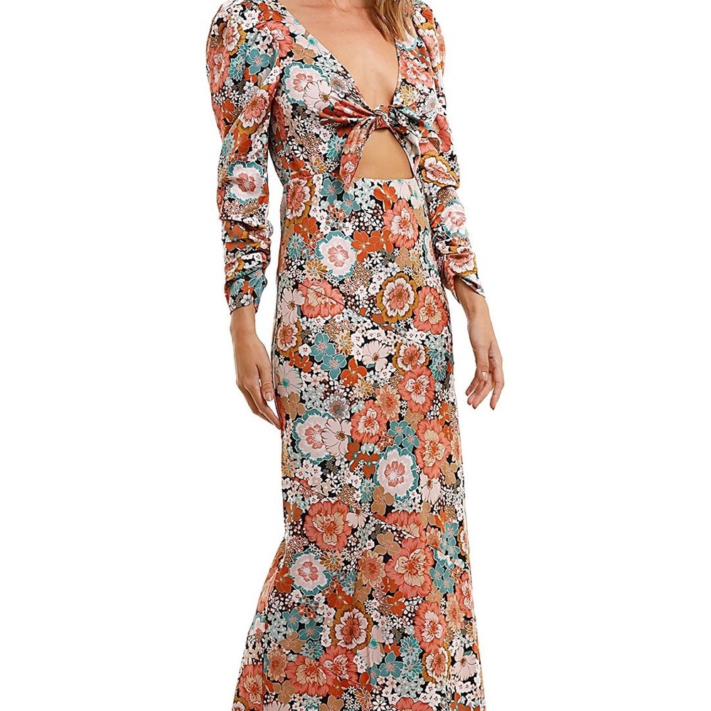 For love and lemons Polly tie front maxi